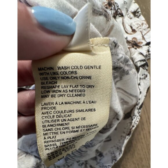 Anthropologie T-Shirt SMALL Padua Safari Print Short Sleeve Crew Neck Casual - Picture 8 of 11